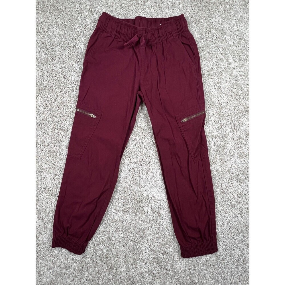 The Childrens Place Girls Cargo Jogger Pants Size 7 Burgundy